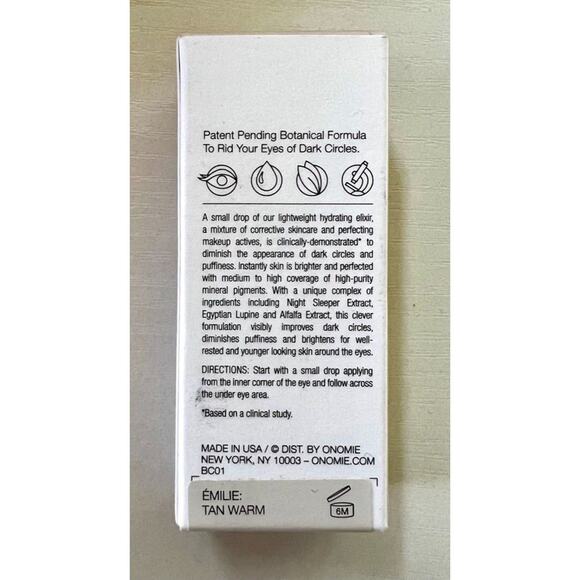 Onomie Bright Concealing Elixir - Color: Emilie (Warm Tan) .35 oz NIB - Picture 2 of 5